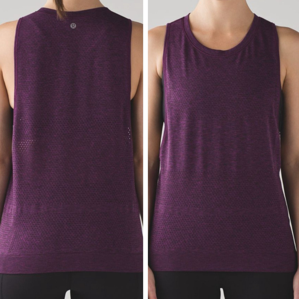 Lululemon Breeze By Muscle Tank 8/10 Athletic Aurora Running Fitness Workout Top